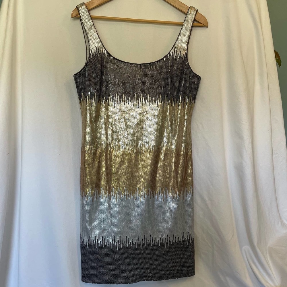 Maggy London Ombre Sequin Dress, Size 10